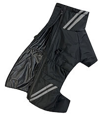 Laimīgs suns ar apģērbu